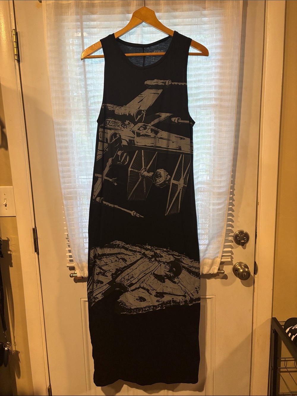Black Graphic Starwars Maxi Dress